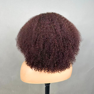 Perruques sans colle en <span class=keywords><strong>cheveux</strong></span> humains, couleur brun roux bouclé, densité 250 %, avec closure en dentelle pré-découpée 5x5 – Fournisseur de choix - Product Image 2