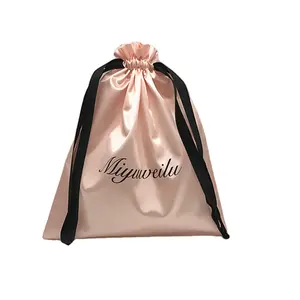 Lüks saten saç çantası takı ambalajı kozmetik ipek İpli toz çanta parti düğün hediye makyaj kutusu poşet