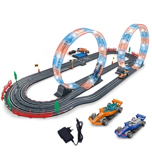Nueva longitud 560M 1:43 Light-Up Track Toys Rc Racing Car 2-Player Slot Toy Rail Car El mejor regalo para niños Rc Toy - Product Image 1