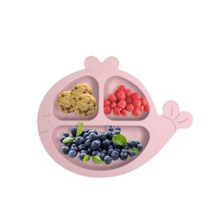 Assiette en silicone pour bébé, nouveau design, avec compartiments, pour tout-petits, mignonne, de qualité alimentaire, en forme de baleine - Product Image 5