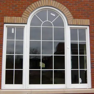 Beautiful double glazed glass aluminum sliding windows with shutter