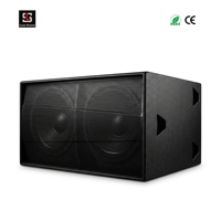 Subwoofer passif double de 18 pouces 1600W RMS, 133dB SPL max, haut-parleur de basses audio professionnel de grande puissance pour concerts, clubs et scènes