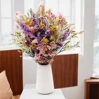 Bunga Pampas Kering Grosir untuk Dekorasi Rumah, Hiasan Tanaman Kering Impor 35x40cm Tahan Lama 3-5 Tahun