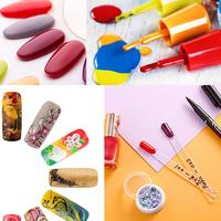 Rose blanc noir clair pour la beauté Nail Art Tool Fan Shape Nail Art Tips 50pcs Clear Big Nail Swatch Sticks avec anneau