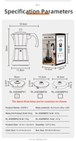 Machine à expresso électrique OEM en alliage d'aluminium, style américain, isolation thermique (0-6 heures), fonctionnement à une touche, 6 tasses
