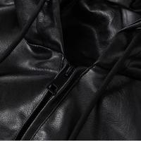 Blouson Bomber en Cuir Matelassé Épais à Capuche Zippé Personnalisé pour Homme – Grande Taille – Style Décontracté Type Letterman – Collection Hiver
