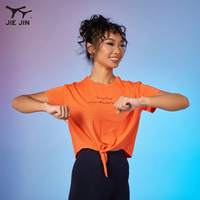 JIEJIN Nouveaux vêtements de yoga à manches courtes T-shirts d'entraînement en plein air à haute élasticité Sports d'entraînement de yoga