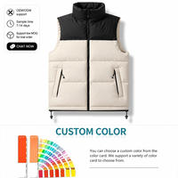 Gilet matelassé unisexe à col montant, fermeture éclair, thermique, hydrofuge, coupe-vent, léger, color block, tailles M-8XL, hiver, OEM