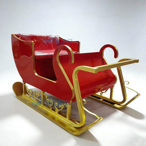 Meilleures ventes de luges de Noël d'intérieur et d'extérieur, taille personnalisable, couleur personnalisée, cadre en acier Q235B classique, sièges en cuir souple, 1-2 places - Product Image 2