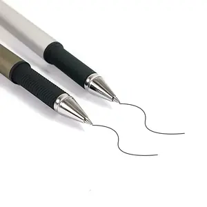 Promozionale di alta qualità penna a sfera in acciaio metallo stilo in metallo penna a sfera con stilo sulla parte superiore con logo incisione