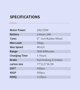 Proveedor Chino OEM, Scooter Eléctrico Portátil con Ruedas de 6 Pulgadas para Niños, 8 km/h, 150w, Scooters para Niños de 7 a 9 Años, Modelo C06 - Product Image 2