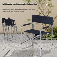 Venta al por mayor al aire libre Camping plegable Director silla Relax Oxford plegable Metal turista plegable Director silla