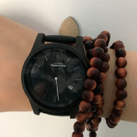 Jam Tangan Pria Mode Populer Pergerakan Kuarsa Jepang Kayu Buatan Tangan