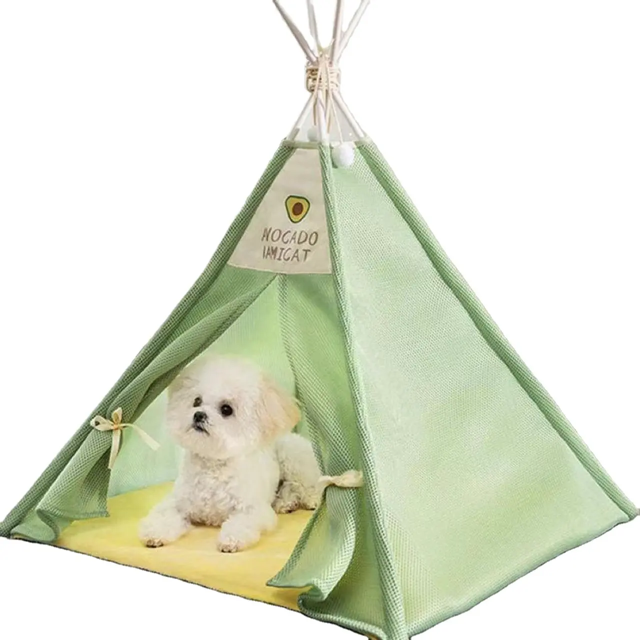 Summer Indoor Pet Cat House New Breathable Summer Sandwch Dog Tent Removable Cover Washable House Cushion Cat Villa Dog Pet Beds