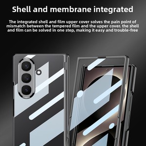 Étui de téléphone tendance avec protection magnétique à charnière, transparent, tout inclus, anti-chute, coque rigide compatible avec Z Fold 8 Ultra - Product Image 4