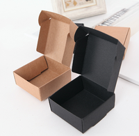 Boîte à bijoux en papier kraft blanc vintage artisanal recyclé Becan, emballage cadeau noir