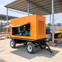 Groupe électrogène diesel de type remorque à faible bruit, coussin anti-vibration, réduit les vibrations transmises au châssis du remorque pendant le fonctionnement