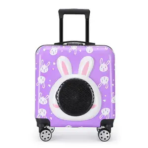 New Pet Trolley Case Pet Bag Travel Carrier Portable Universal Wheel Telescopic PoleTransport Bag For Cat Dog