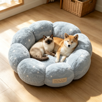 Cama Redonda Ecológica para Mascotas, Perros y Gatos, con Diseño Personalizado, Tapete Lavable de Franela Suave y Agradable al Tacto, para Uso Diario