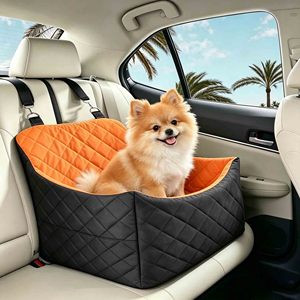 Siège auto pour chien, rehausseur de siège auto pour chien, protection de siège auto, lit de voyage pour animaux de compagnie, rehausseur de siège en mousse à mémoire de forme avec housse lavable - Product Image 2