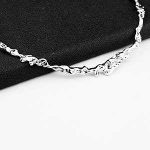 Simple Niche Design Geometric <b>Chain</b> Necklace <b>Titanium</b> Steel Silver Plated Unisex's collarbone Necklace Fashion Jewelry Wholesale - Product Image 2