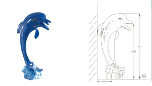 Nouvelle piscine de massage pour les genoux/<span class=keywords><strong>spa</strong></span>, forme de dauphin, forme d'animal - Product Image 5