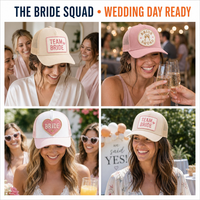 Patchs brodés personnalisés pour mariage, pour casquette de fête de future mariée, motif cœur champagne, bordure Merrow, thermocollants