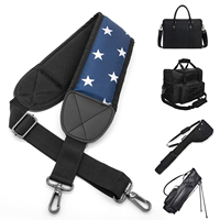 Sangle d'épaule rembourrée pour sac de golf, réglable, de remplacement, en maille respirante, ergonomique, robuste, avec clip pivotant, personnalisable OEM