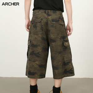 <span class=keywords><strong>Pantaloncini</strong></span> da <span class=keywords><strong>Uomo</strong></span> Stile Streetwear, <span class=keywords><strong>Jeans</strong></span> Larghi, <span class=keywords><strong>Pantaloncini</strong></span> Casual Mimetici, Pantaloni Larghi al Ginocchio, Shorts Cargo Oversize per <span class=keywords><strong>Uomo</strong></span> - Product Image 4