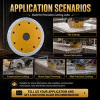Lame de scie diamantée turbo universelle à rainures courbes pour refroidissement rapide et élimination des copeaux, idéale pour la construction de carreaux et de pierres - Offre spéciale pour revendeurs