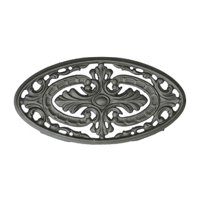 Pièces de rechange en acier Palmette <span class=keywords><strong>350</strong></span> x 175, éléments forgés pour clôture de jardin, main courante, balustrade, garde-corps de protection - Product Image 1