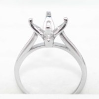 Sterling Silber 8mm/2CT Semi Mount Ring rahmen Blank Claw Setting Basis halter ohne Hauptstein für Moissan ite Diamond DIY Inlay