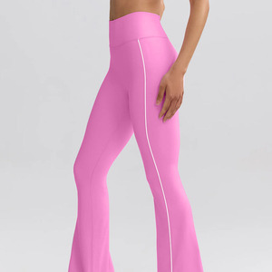 Nueva llegada <span class=keywords><strong>de</strong></span> cintura alta logotipo personalizado <span class=keywords><strong>entrenamiento</strong></span> gimnasio pantalones <span class=keywords><strong>de</strong></span> pierna ancha acampanado Fitness Yoga Leggings <span class=keywords><strong>para</strong></span> <span class=keywords><strong>mujeres</strong></span> - Product Image 5