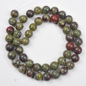 Pietra di Sangue di Drago Verde Naturale, Perle Rotonde Sciolte di <span class=keywords><strong>Bloodstone</strong></span>, Certificato da Terze Parti, Jewelrytopia - Product Image 5