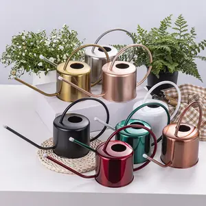 DD2528 Home Vintage Stainless Steel Watering Pot Planter Garden Flower Small Metal Long Spout Watering Can