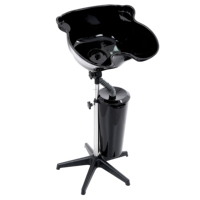 Meubles de salon de beauté modernes, lavabo en céramique noir pour salon de coiffure
