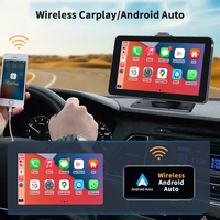 SUNWAYI inalámbrico CarPlay Android Auto Player coche camión reposacabezas Monitor 1080P cámara trasera espejo BT USB FM DVR Monitor de coche