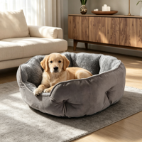 Lit pour animaux de compagnie moderne, classique, confortable, résistant à l'eau, amovible, lavable, en tissu Oxford, base antidérapante, respectueux de l'environnement, pour chiens