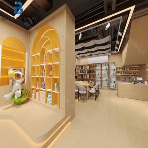 <span class=keywords><strong>Vitrine</strong></span> de bibliothèque moderne, design personnalisé, <span class=keywords><strong>vitrine</strong></span> de bibliothèque en bois, étagères de bibliothèque, présentoir de livres - Product Image 6