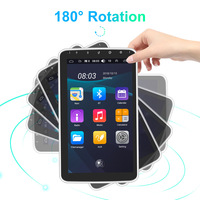 Autoradio universel 10'' 1DIN, autoradio HD tactile, lecteur multimédia MP5, récepteur FM, Bluetooth, Carplay, audio/caméra de recul
