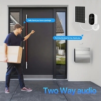 Caméra de sécurité sans fil Icsee APP 2025, étanche, avec interphone bidirectionnel, caméra solaire Wi-Fi extérieure IP66
