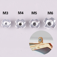 1 pièce Écrou fileté en métal M2 M3 M4 M5 M6 à griffes inversées antidérapantes à 4 griffes, accessoires DIY pour bateaux RC, voitures, drones et accessoires d'avions