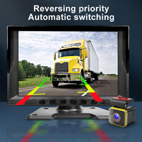 Enregistreur DVR de voiture Full HD 8 "2 canaux avec lecteur MP5 Caméra de recul Conception étanche Vision nocturne pour camions, bus RVs