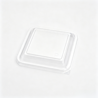 Boîte à gâteaux rectangulaire transparente jetable en PET, durable, résistante à l'humidité, scellée, en matériaux recyclés, personnalisable, pour pâtisseries