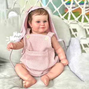 Hot selling full Body Silicone Reborn Baby Doll Girl Toddler High Quality Hand-made Doll 3D Paint reborn baby