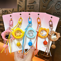 Porte-clés chats mignons et petits poissons, souvenirs en gros, accessoires anti-perte pour téléphones portables, petits cadeaux pour filles, pendentifs pour sacs à dos