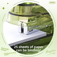 Mini agrafeuse rotative à 360 degrés alimentation manuelle en plastique robuste pour étudiants papeterie en gros pour usage domestique/bureau