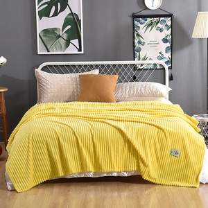 Couverture de luxe pour la maison, de qualité supérieure, super douce, à rayures, de couleur unie, couverture de qualité pour l'hiver - Product Image 2