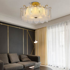 Nuevo estilo, diseño francés, dormitorio redondo, sala de estar, comedor, candelabro Led de cristal moderno, luz de techo - Product Image 5