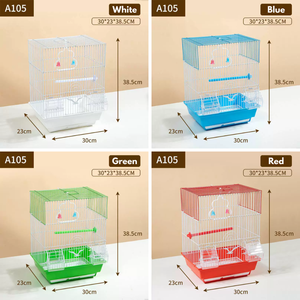 Taşınabilir küçük kuş seyahat kafesi Birdcages besleyici kutuları ile hafif küçük kuşlar başlangıç kiti ayakta kutup - Product Image 6